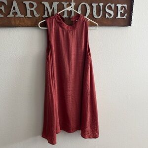 Peach Love California Sleeveless Dress in Dusty Rose